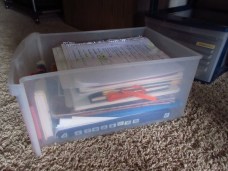 This drawer is entirely full of creative writing things. And yes, that paper on top is a normal notebook page.